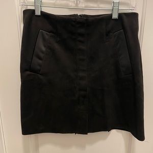 Naf Naf Paris Suede Like Black Mini Skirt with Pockets Size 4